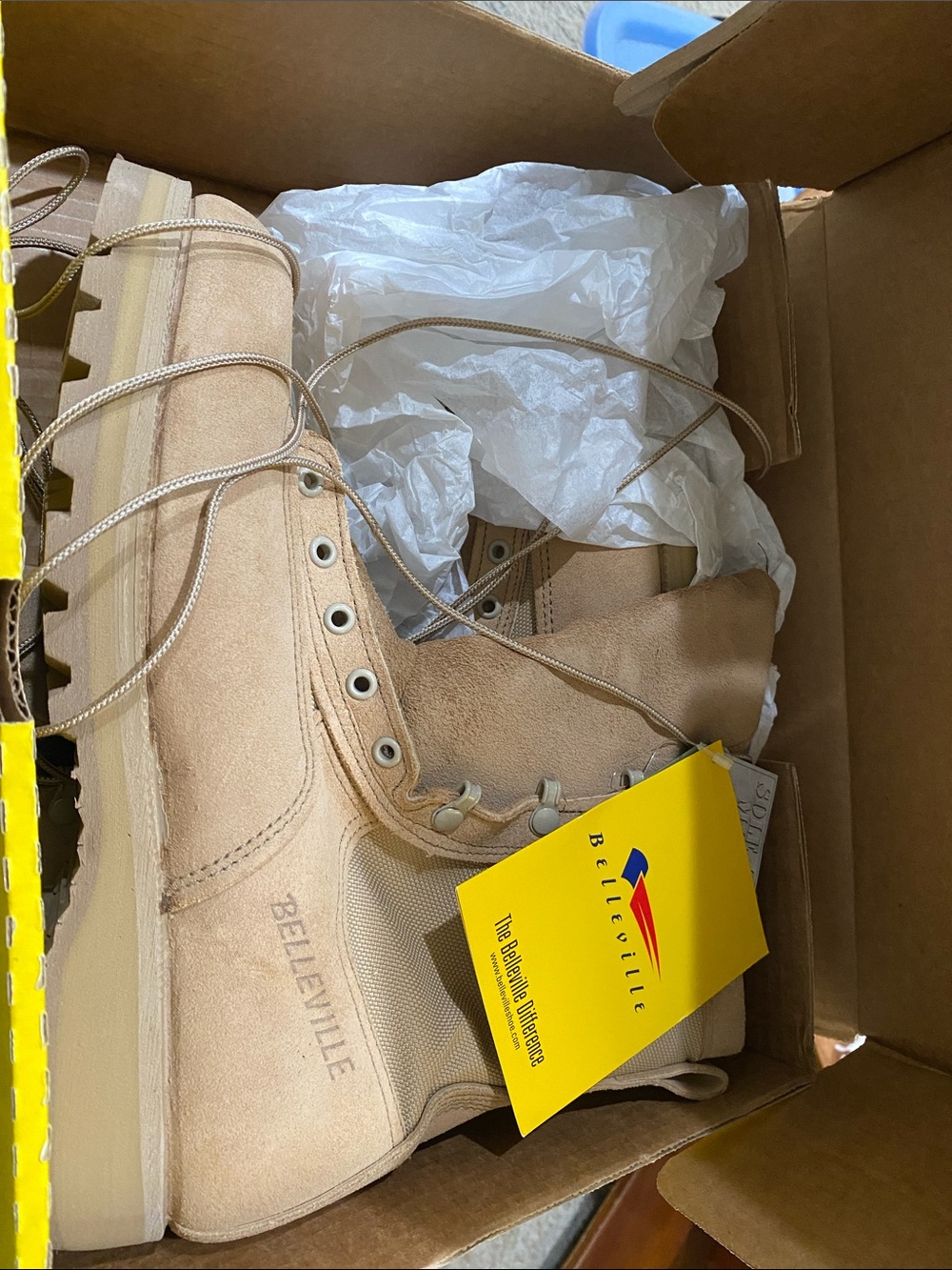 Belleville Men's Tan Suede Tactical Boots